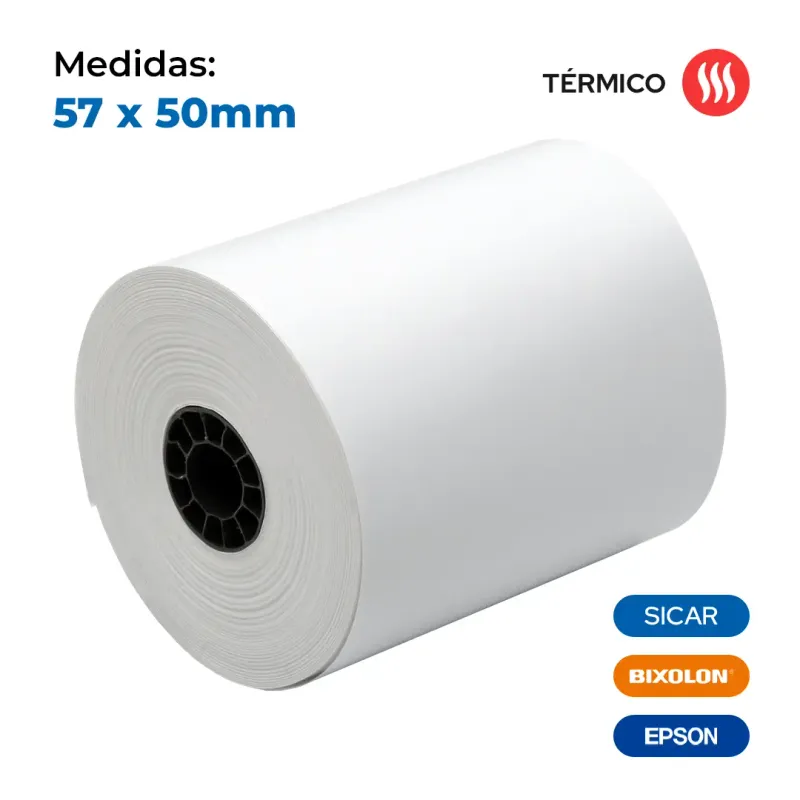 Papel térmico 57 mm × 60 mm
