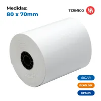 Papel térmico 80 mm × 70 mm