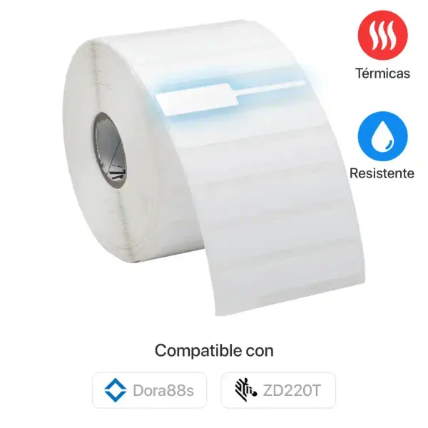 Rollo de etiquetas cola de ratón sencilla 63 mm × 11 mm