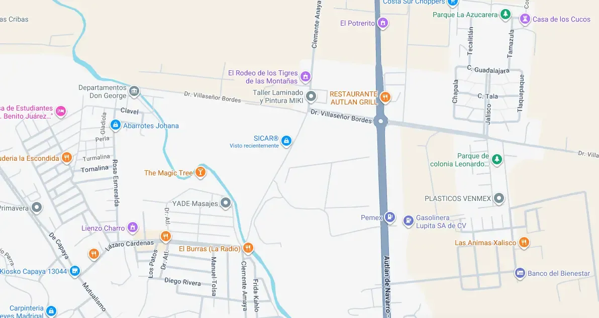 Ubicación SICAR X ® en Autlán