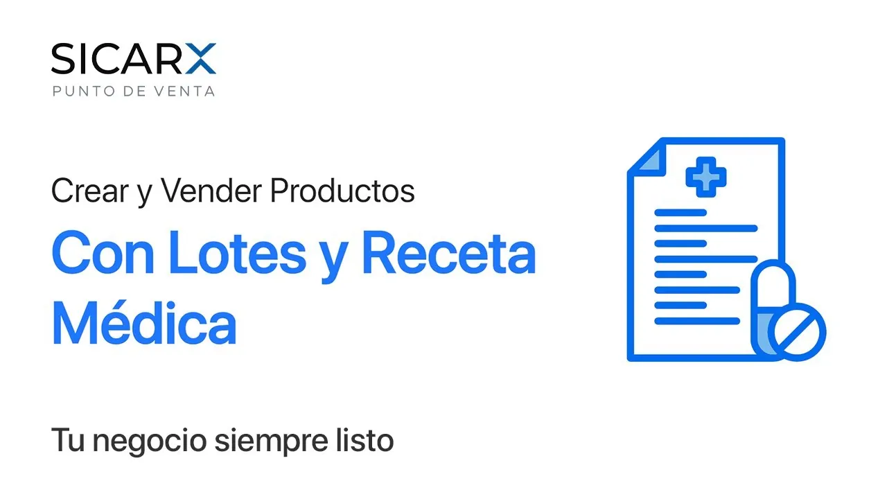 Crear y vender productos con Lotes y Receta Médica
