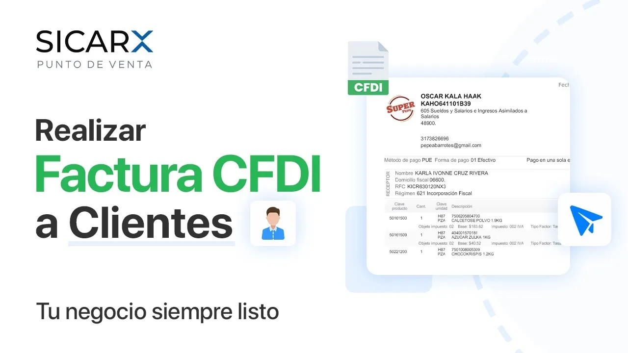 Generar una Factura CFDI a Clientes en SICAR X