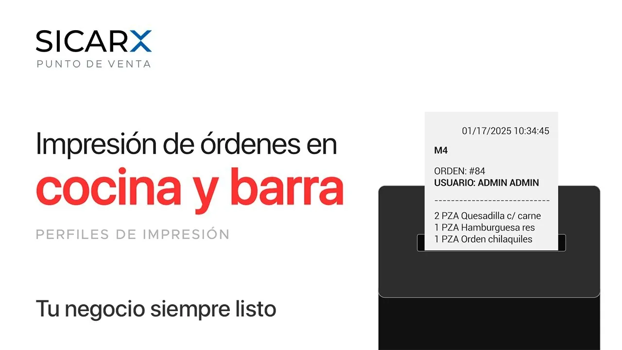Impresión en Cocina y Barra (Perfiles de Impresión)
