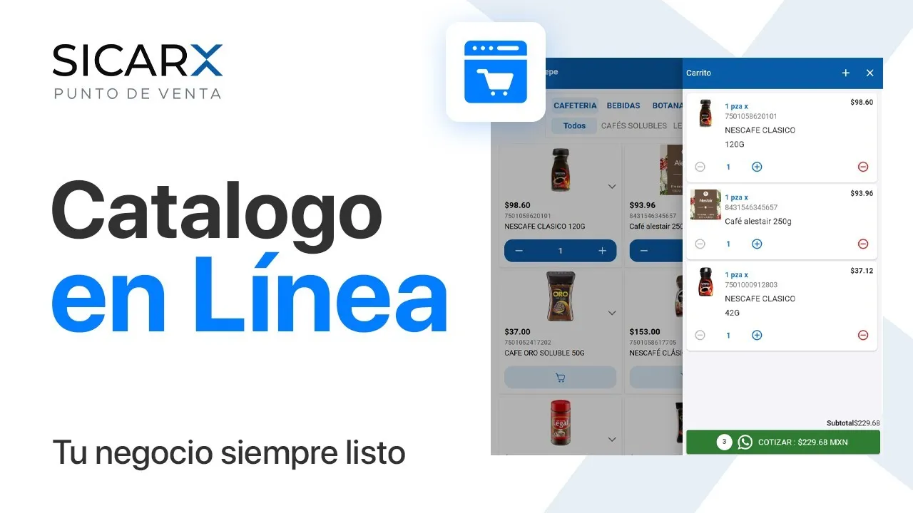 ¿Cómo Crear el Catálogo en Línea en SICAR X?