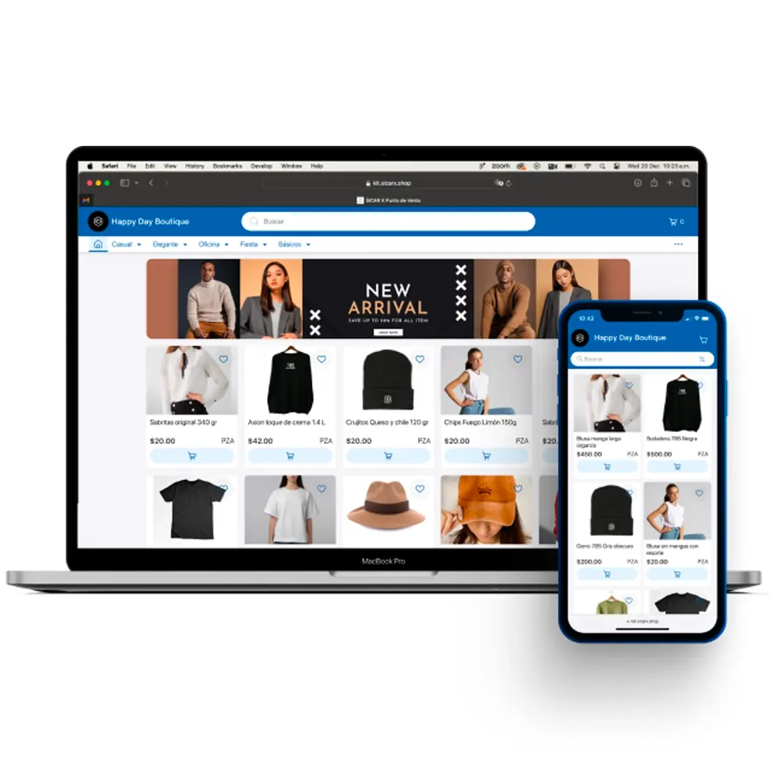 Tienda en línea SICAR X