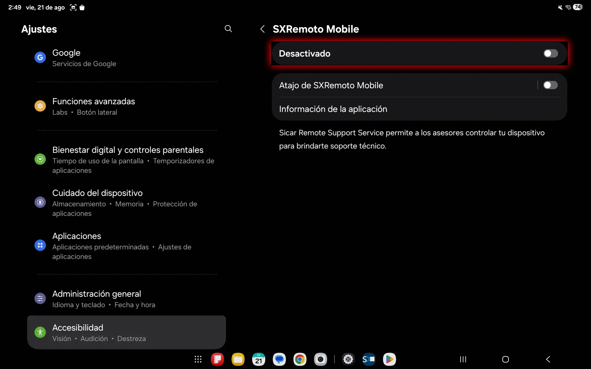 Android 15 y 16 - Activar