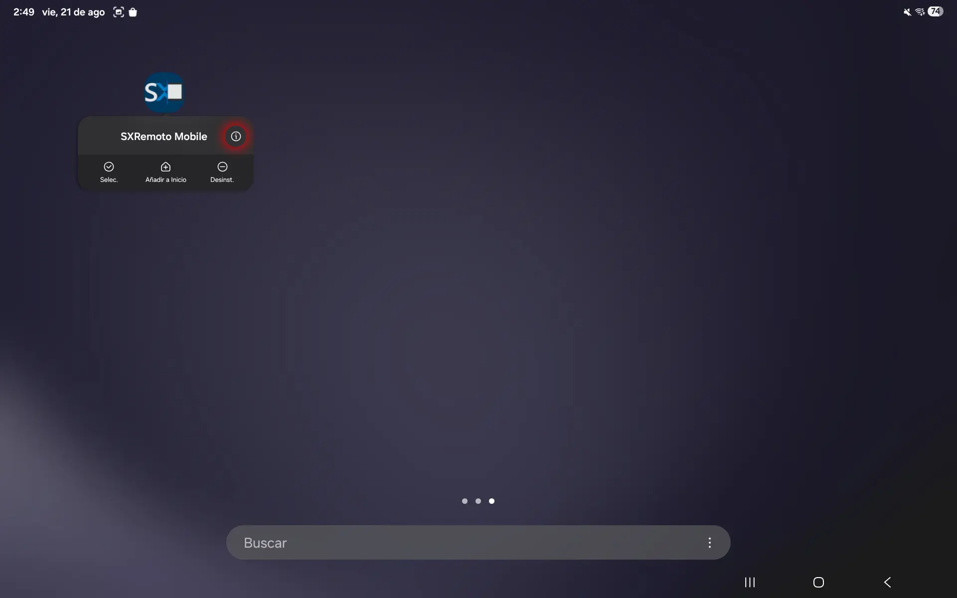 Android 15 y 16 - Información de SICAR X Remoto