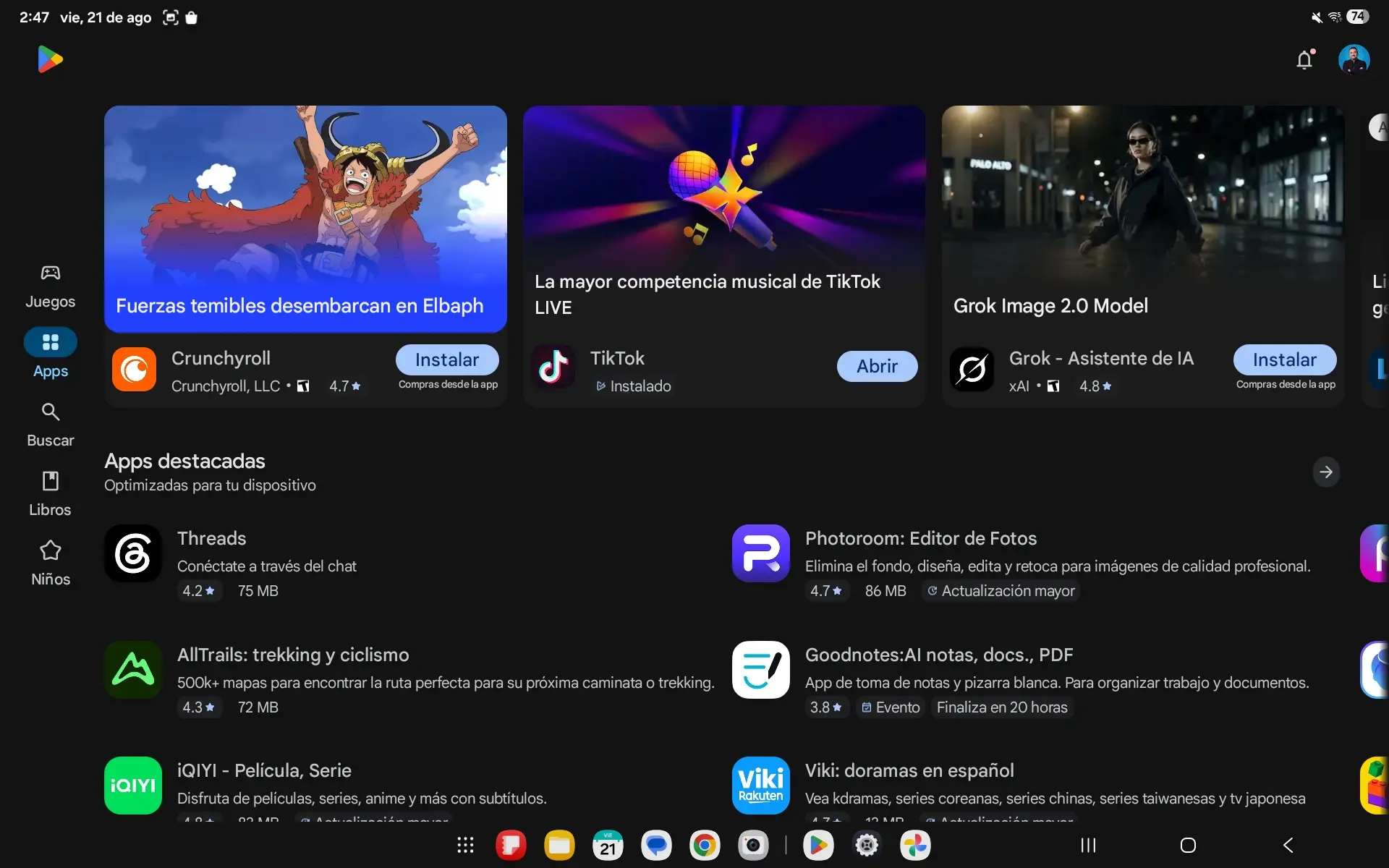 Con cuenta - Ingresa a Play Store