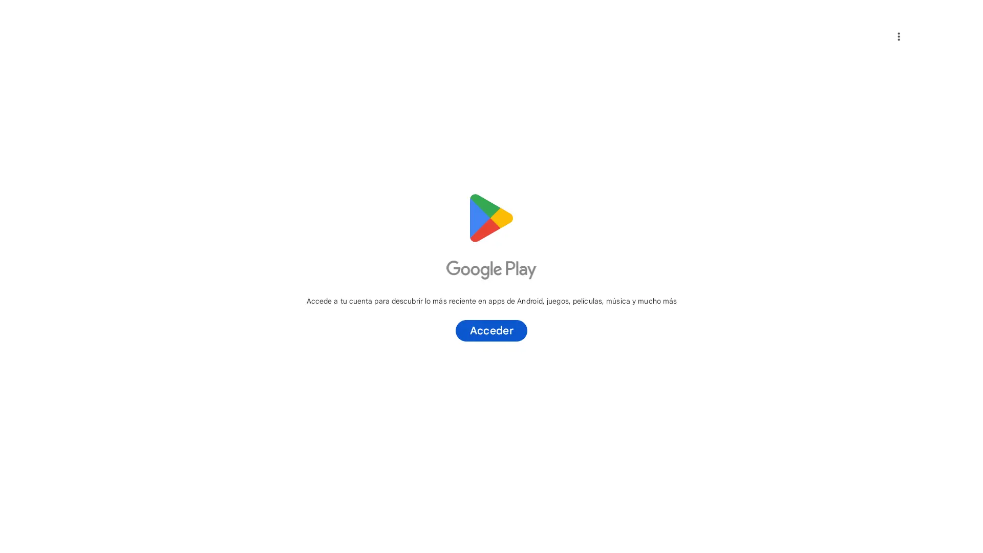 Sin cuenta - Abre Play Store